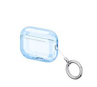 BeisDirect Transparent Protective Case for Airpods Pro 3, TPU Soft Cover Compatible with Airpods Pro 3 Headphone Shockproof Clear Case Protective Sleeve with Keyring (Blue)