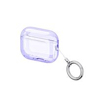 BeisDirect Transparent Protective Case for Airpods Pro 3, TPU Soft Cover Compatible with Airpods Pro 3 Headphone Shockproof Clear Case Protective Sleeve with Keyring (Purple)