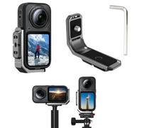 BeisDirect Vertical-Horizontal Mount for Insta360 X6 Camera Aluminum Alloy L Bracket Stand Holder with 1/4" Screw Hole and Magnetic Quick Release Mount Adapter for Insta360 X6 Accessories