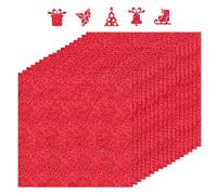 BEISHIDA 12x12inch Glitter Cardstock,Red Glitter Paper for Crafts,Graduation Grad Cap Decoration,250GSM Premium Sparkly Scrapbook Paper for Card Making, DIY Art Projects(15 Sheets)
