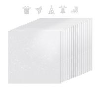 BEISHIDA 12x12inch Glitter Cardstock, Silver Glitter Paper for Crafts, Graduation Grad Cap Decoration, 250GSM Premium Sparkly Scrapbook Paper for Cricut, Card Making, DIY Art Projects(15 Sheets)