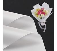 BEISHIDA 20 PCS Transparent White Floral Wrap Matte Floral Wrapping Paper Flower Bouquet Wrapping Paper Waterproof Wrap Craft Wrapping Paper for Bouquet Florist Supplies Wedding Graduation
