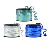 BEISHIDA Blue Blue Silver Curling Ribbons Balloon String Ribbons - 3 Pack 100 Yards for Gift Warppping Birthday Retirement Party Decorations