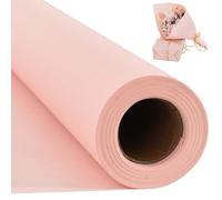 BEISHIDA Peach Pink Gift Wrapping Paper Roll, 15in X 32ft Kraft Bulletin Board Paper Gift Wrap for Christmas Mother's Day Valentine's Day Graduation, Flower Wrap