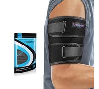 beister Compression Upper Arm Brace (Single), Biceps Tendonitis Support Brace for Men & Women with 4 Pressure Straps, Triceps Compression Sleeve & Wrap for Muscle Strains, Tendovaginitis, Pain Relief