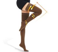 Beister Medical Compression Tights for Women & Men, Class 2 Open Toe Thigh High Pantyhose, 20-32 mmHg Graduated Support for Varicose Veins, Edema