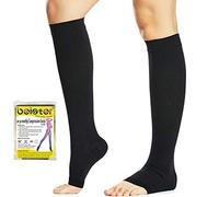 Beister Medical Open Toe Knee High Calf Compression Socks for Women & Men, Firm 20-30 mmHg Graduated Support Hosiery for Varicose Veins, Edema, Flight, Pregnancy （A Pair）
