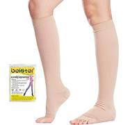 Beister Medical Open Toe Knee High Calf Compression Socks for Women & Men, Firm 20-30 mmHg Graduated Support Hosiery for Varicose Veins, Edema, Flight, Pregnancy （A Pair）