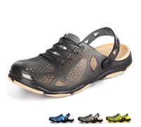 beister Mens Clogs Non Slip Water Shoes with Adjustable Strap, Lightweight Slip on Mules Garden Kitchen Outdoor Beach Yard Pool Shower Summer Sandals Slippers