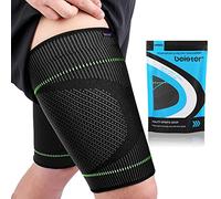 beister Thigh Compression Sleeves Hamstring Support, Anti Slip Thigh Sleeve (Pair), Leg & Thigh Brace Wrap for Sore Hamstring, Groin, Muscle Sprains, Tendinitis, Workouts, Sciatica Pain