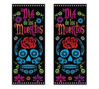 Beistle 00384 Day of The Dead Door Covers 2 Piece, 30 Inches x 6 Inches, Multicoloured