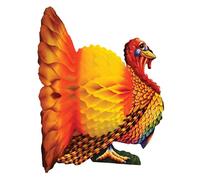 Beistle 1-Pack Decorative Tissue Turkey Centerpiece, 9-Inch