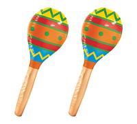 Beistle 2 Piece Inflatable Maracas for Fiesta Parties, Cinco De Mayo and Mexican Theme Decorations, 30", Multicolor