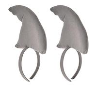 Beistle 60957, 2 Piece Shark Fin Headbands, Fabric, Gray