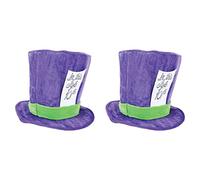 Beistle 2 Piece Plush Mad Hatter Top Hats - Alice In Wonderland Tea Party Costume Accessory, Celebrating With You Since 1900