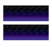 Beistle 2 Piece Starry Sky Wall Backdrops, Photography Backgrounds Awards Night Theme, Birthday Party Decorations, Celebrating with You Since 1900, 4' x 30', Purple/Black