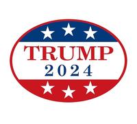 Beistle 3-Pack Donald Trump 2024 Republican Candidate Oval Cutouts, 9.5" x 13.5"- Presidential Patriotic Decorations for Political Rallies, Events, and Campaigns