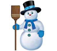 Beistle 20128 35.5" Jointed Snowman Cut Out for Winter Decorations, Christmas Party Décor, Made in USA Since 1900, Paper, White/Blue/Green/Black/Brown