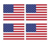 Beistle 4 Piece 10" x 13" Plastic USA American Flag Placemats For Patriotic Theme 4th of July Party, Memorial And Labor Day Table Decorations, Red/White/Blue
