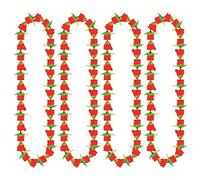Beistle 4 Piece Fabric Rose Leis For Derby Day Party Luau Theme Hawaiian Tropical Floral Necklaces Hula Girl Accessories