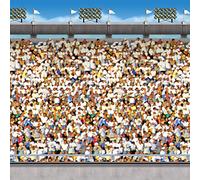 Beistle 52096 Upper Deck Stadium Backdrop, Plastic, Multicolor