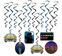 Beistle 53641 New York Icons Pack 12 Hanging Whirls New York Party Decorations