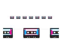 Beistle 53784 4.25 in. x 7 ft. Cassette Tape Streamer - Pack of 12