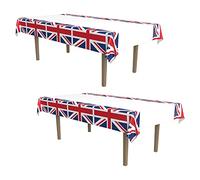 Beistle 54747 Union Jack Plastic Rectangular Tablecover British Party Supplies, Sherlock Holmes Decorations, Red/White/Blue