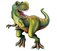 Beistle 54793 4 Foot Tyrannosaurus Giant Jointed Cutout Decorations for Dinosaur Theme Birthday Parties and Prehistoric School Supplies, Paper, Multi Color
