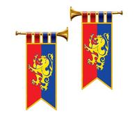 Beistle 54849 Herald Trumpet Cutouts - 2-Pack Party Supplies, Paper, Multicolor