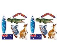 Beistle 54891 Australian Cutouts 12 Piece, Paper, Multicolor