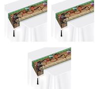 Beistle 59952 3 Piece Printed Horse Racing Table Runners, Paper, Multicolor