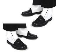 Beistle 60055, 2 Pairs White Spats, Plastic