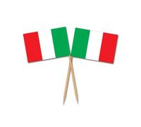 Beistle 60111 Italian Flag Picks, Paper, Red/Green/White