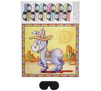Beistle 60212 Pin The Tail on The Donkey Game, 17.5” x 19.5” Fun Fiesta and Party Activity-Mexican Theme Birthday and Cinco de Mayo Celebration, Paper, Multicolor