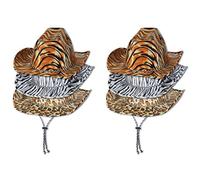 Beistle 60720 6-Piece ASST Animal Print Cowboy Hats