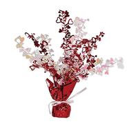 Beistle 70805 Red and Opalescent Heart Gleam ‘N Burst Centerpiece, Package of 1
