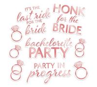 Beistle 9 Piece Bachelorette Party Car Decorations Vinyl Window Clings for Bridal Shower Gifts