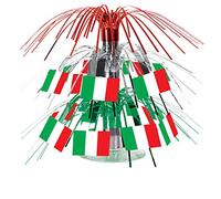 Beistle A Creation 50105 Italian Flag Miniature Cascade Centerpiece, 71/2-Inch,Green/White/Red