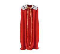 Beistle Adult Size Red King/Queen Robe Mardi Gras Cape Costume Accessories, Polyester Blend, Multicolor, 54 Inches