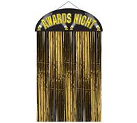 Beistle Awards Night Door Curtain, Black/Gold, Package of 1