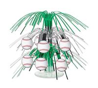 Beistle Baseball Mini Cascade Centerpiece, Green/Silver/White/Red, 71/2-Inch