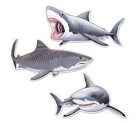 Beistle BB54554 Shark 24" Cutouts -3 Pack