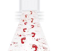 Beistle Bloody Footprints Runner, Polyester, Red/White, 24" x 10'