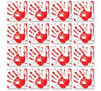 Beistle Bloody Handprints Luncheon Napkins, Paper, Red/White, Standard