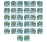 Beistle Bon Voyage Lunch Napkins 32 Piece World Traveler Party Supplies Going Away Retirement Decorations Tableware, 6.5" x 6.5", Blue/Green/Yellow/Black