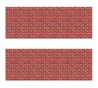 Beistle Brick Wall Backdrops, 4’ x 30’, 2 Pack - Photo Background, Easy to Adhere Wall Covering, Brick Backdrop, Christmas Party Decorations, 1920’s Party Decor, Party Backdrop, Photography Backdrop