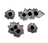 Beistle Bullet Holes Peel 'N Place, Gray/Black, One Size,57129