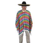 Beistle Cinco De Mayo Mexican Fiesta Serape Poncho Costume Accessory, One Size, Multicolored, 54" x 30"