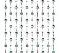 Beistle Disco Ball Bead Curtain, Silver, 6' 6" x 24", 50377-S